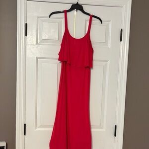 Michael Kors Elegant Red Sleeveless Dress